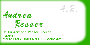 andrea resser business card